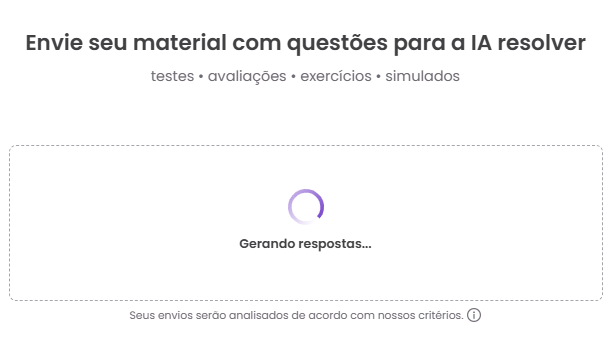 exemplo da tela de gerar respostas