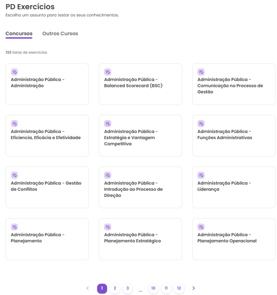 Exemplo da tela do pd exercícios