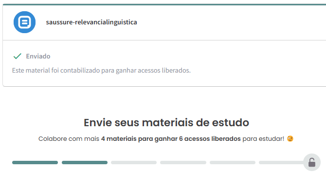 exemplo da tela de contagem de materiais enviados